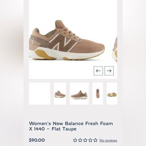 New Balance Women's Brown and Cream Sneakers